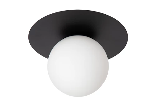 Lucide TRICIA - Flush ceiling light - Ø 25 cm - 1xE27 - Black - turned off